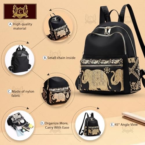 CLASSIC SMUGGLER Backpack Bags for Women/Girls Stylish Shoulder Sling Handbag Office Travel College Durable & Elegant Daily-Use Convertible 13 Inch Laptop Backpacks Corporate (Black) - Image 5