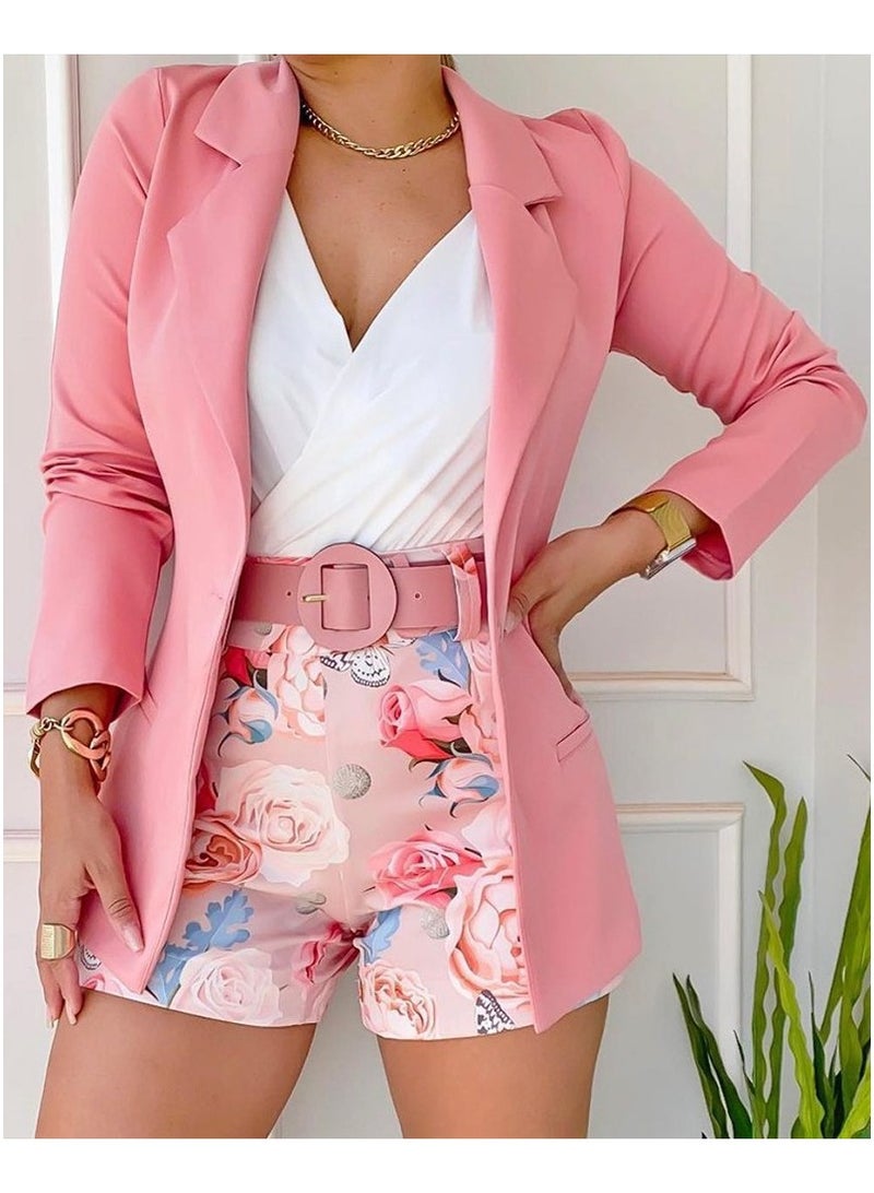 Shougu New Shorts Suit Set With Belt Included  - Image 1
