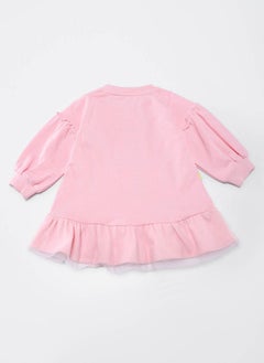 Nautinati Nautinati Girls' Nature Print Round Neck Full Sleeve Frock  - Image 2
