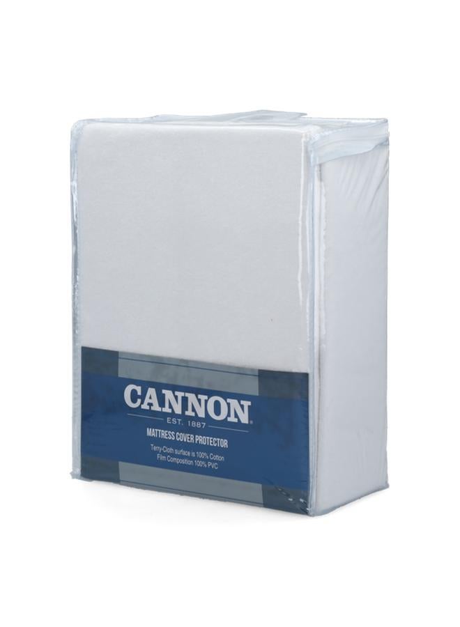 Cannon Polycotton And Non-Woven Fabric Solid King Mattress Protector White - Image 4
