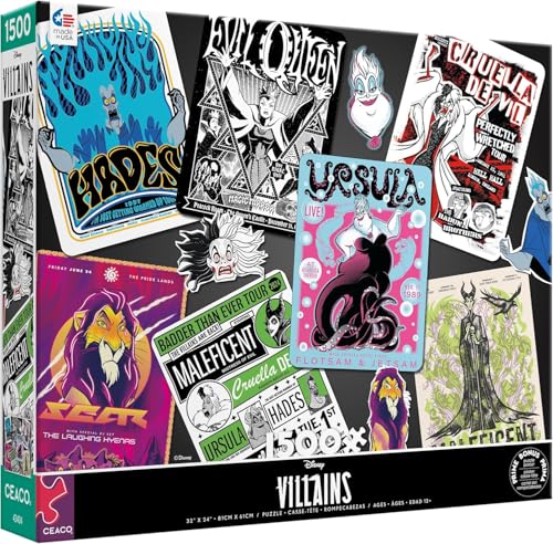 Ceaco Disney Villains Evergreen 1500 Piece Jigsaw Puzzle - Image 1