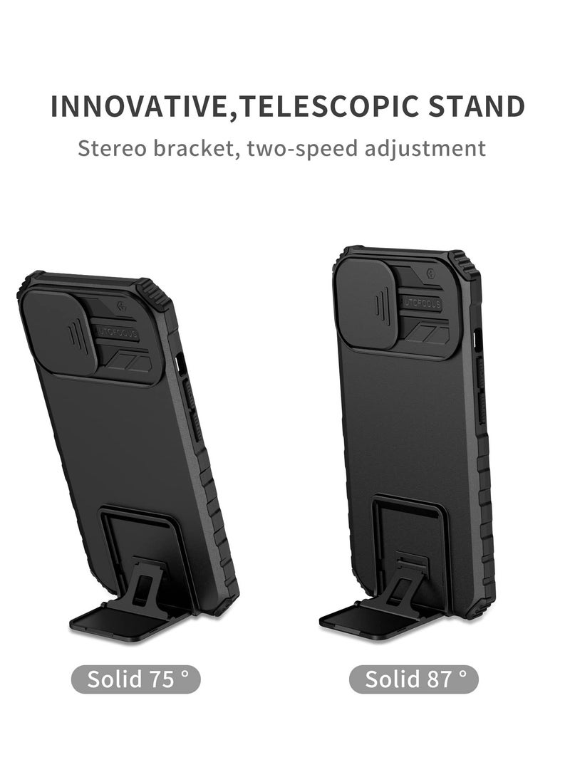 Case Cover For Apple iPhone 13 Mobile Phone, Innovative Telescopic Bracket, Sliding Protection Camera Window, Bumper Shockproof Phone Back Cover  - Image 2