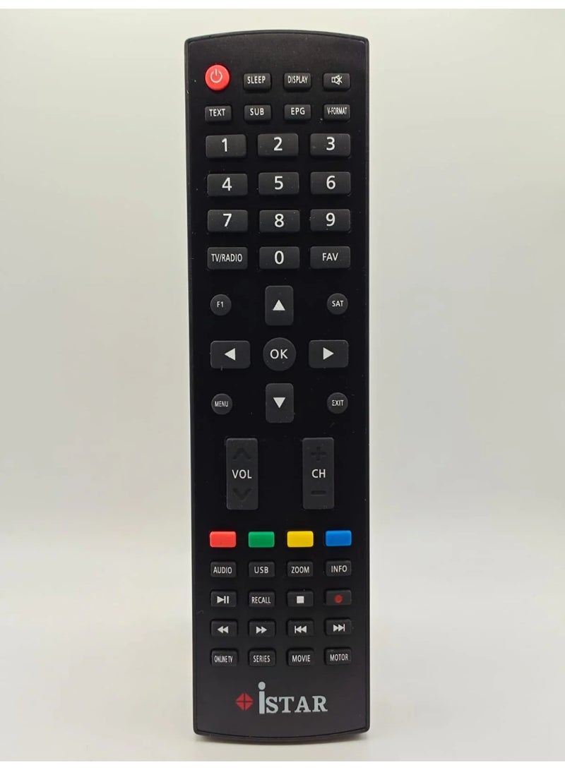 iSTAR Remote control Replacement Remote Control for iSTAR KOREA A8000 Plus – Compatible with iSTAR Television Models - Image 1