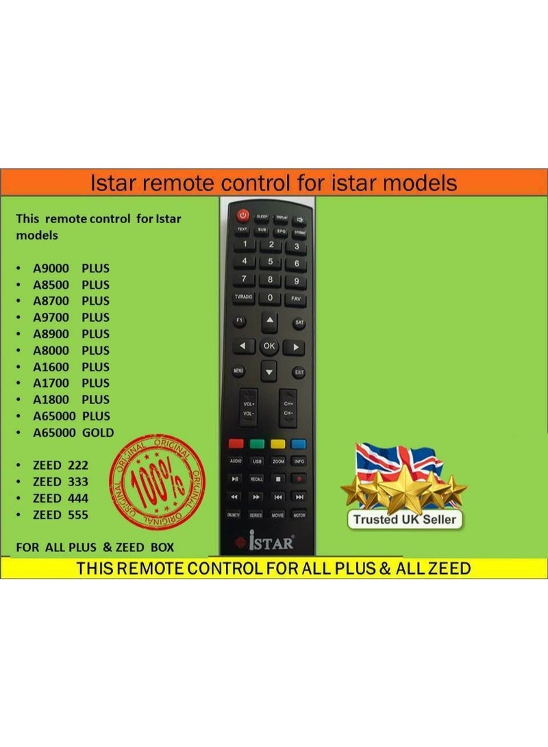 iSTAR Remote control Replacement Remote Control for iSTAR KOREA A8000 Plus – Compatible with iSTAR Television Models - Image 2