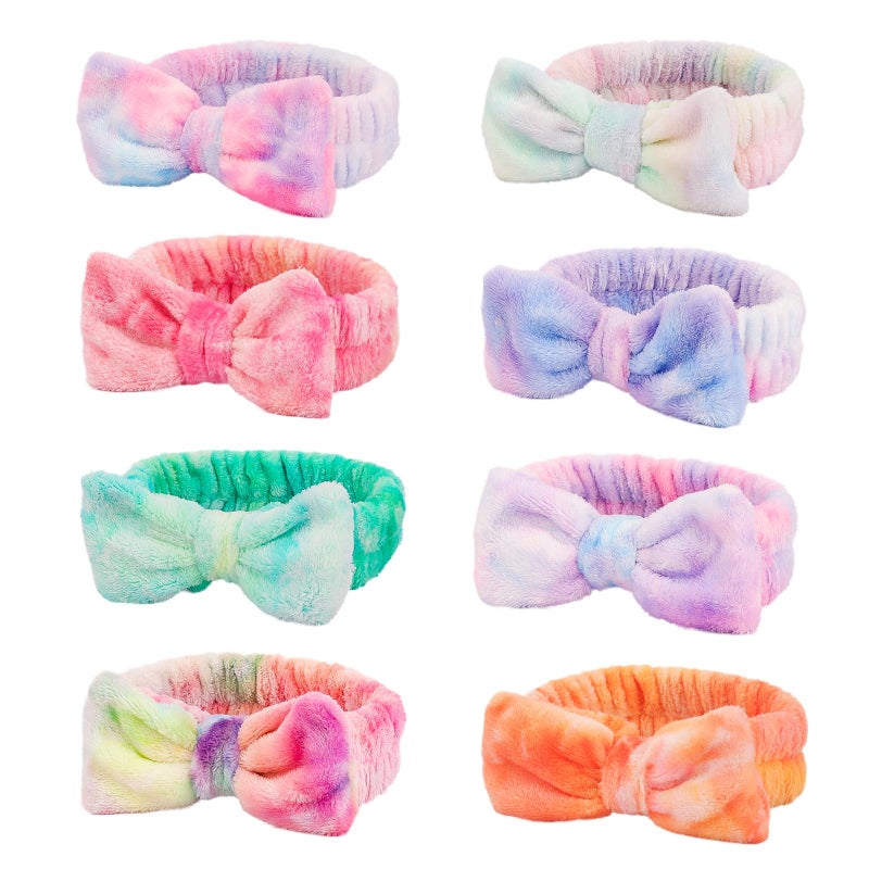 WSYUB Spa Headbands for Girls Skincare Headband KidsHeadband for Washing Face Makeup HeadbandsSleepover Party Headband for Teens8pcs