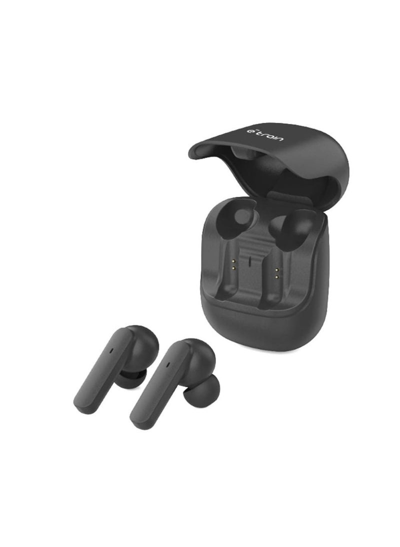 E-train HP611 VIBES Wireless Earbuds with Charging Case - Black - Image 4