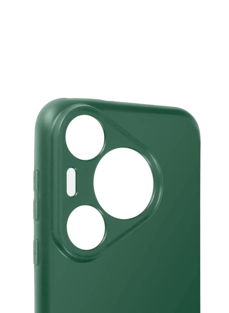 Wtech Huawei Pura 80 Pro 5G 2025 Soft Liquid Silicone Case Cover (MCRPSN) - Dark Green - Image 3
