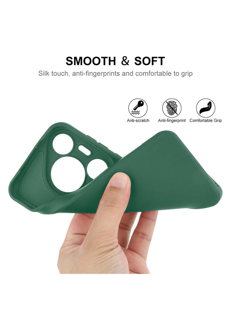 Wtech Huawei Pura 80 Pro 5G 2025 Soft Liquid Silicone Case Cover (MCRPSN) - Dark Green - Image 4