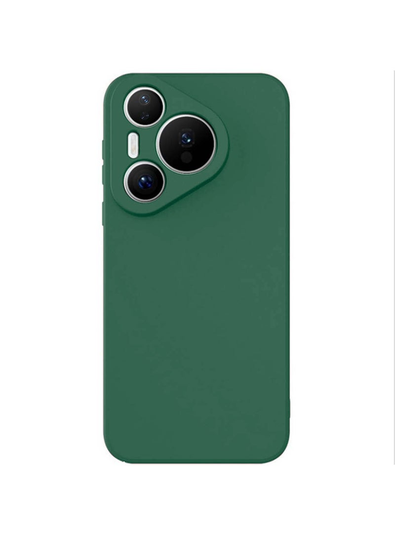 Wtech Huawei Pura 80 Pro 5G 2025 Soft Liquid Silicone Case Cover (MCRPSN) - Dark Green - Image 2