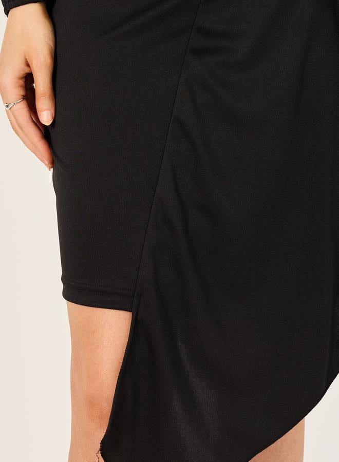 Styli Asymmetric Hem Dress - Image 3