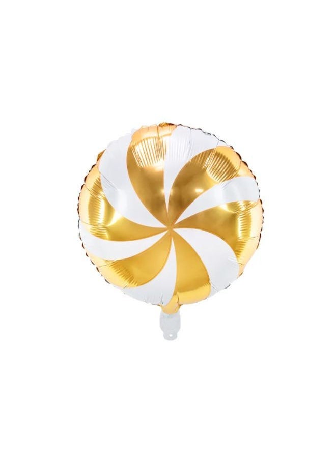 PartyDeco Foil balloon Candy, 35cm, gold - Image 1