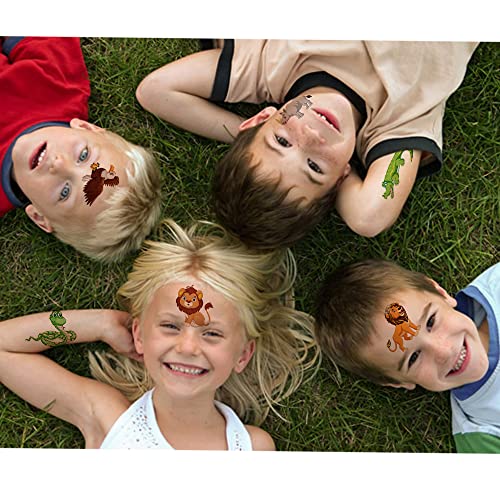 Hohamn Glitter Animal Temporary Tattoos for Kids - 50 Styles Zoo Jungle Animal Fake Tattoos for Boys Girls Birthday Party Supplies, Baby Shower - Image 4