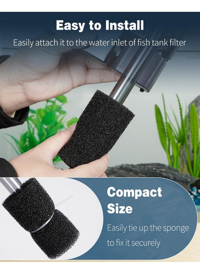 Pawfly 12 Pack Pre-Filter Sponge, Aquarium Filter Sponge 0.8" Intake Sponge Foam Roll For Small Fish Shrimp Fry Fish Tank Covers Accessories  - Image 5