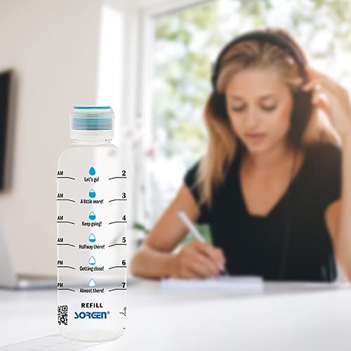 Sorgen Plastic Unbreakable Leakproof Durable BPA-Free Non-Toxic Water Bottle with Motivational Time Marker (1 Liter) - Image 2