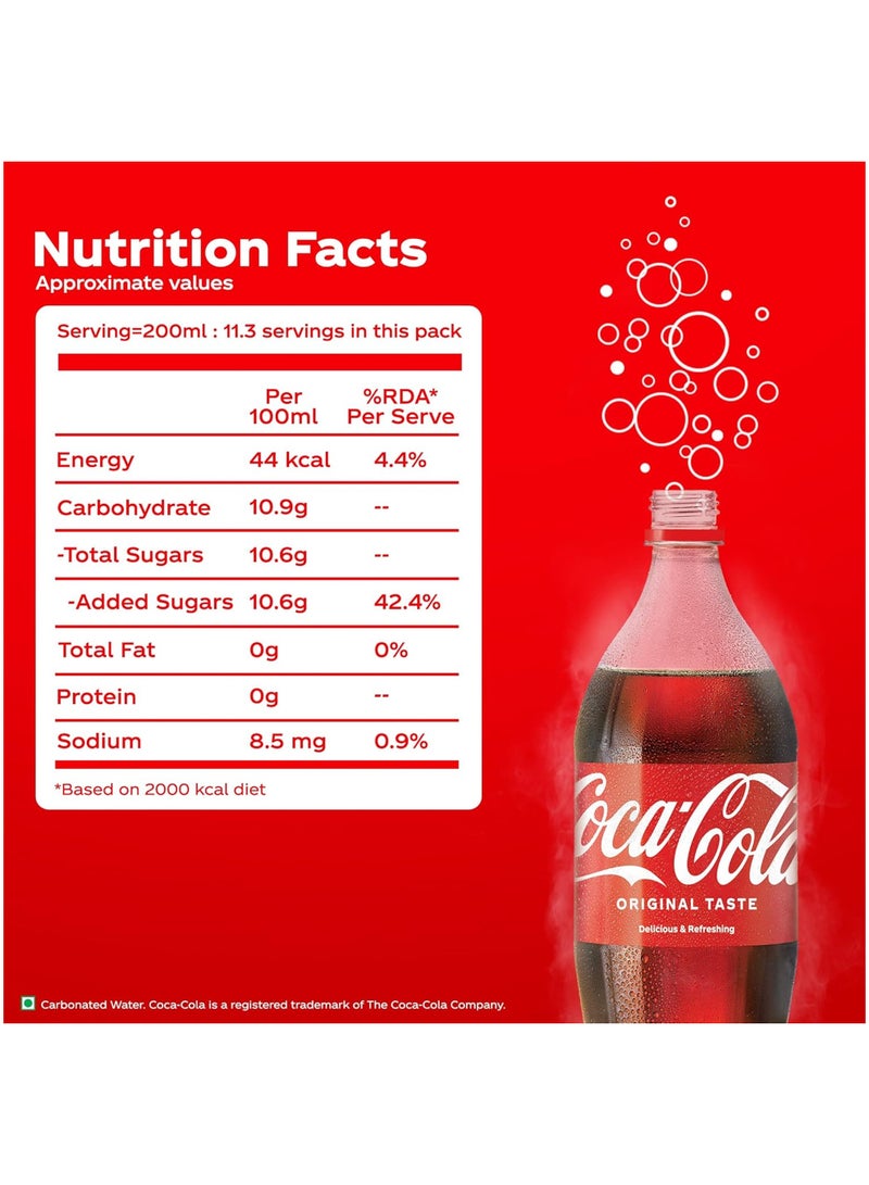 Coca-Cola Carbonated Soft Drink Bottle 2.2L - Image 2