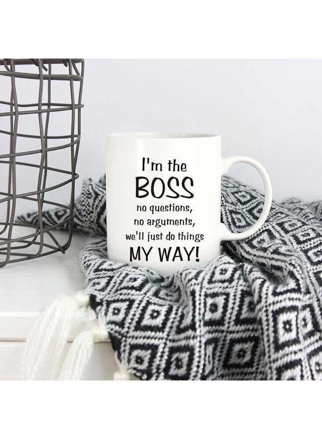 5Aup Bosses Day Funny Boss Office Coffee Mug Christmas Gifts from Co-worker Colleague, I'm the Boss. We'll Just Do Things My Way Cups 11 Oz, Birthday Present Idea for Male or Female Bosses Coworkers - Image 5