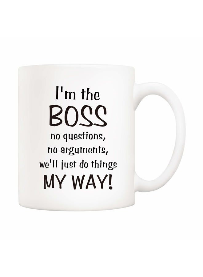 5Aup Bosses Day Funny Boss Office Coffee Mug Christmas Gifts from Co-worker Colleague, I'm the Boss. We'll Just Do Things My Way Cups 11 Oz, Birthday Present Idea for Male or Female Bosses Coworkers - Image 1
