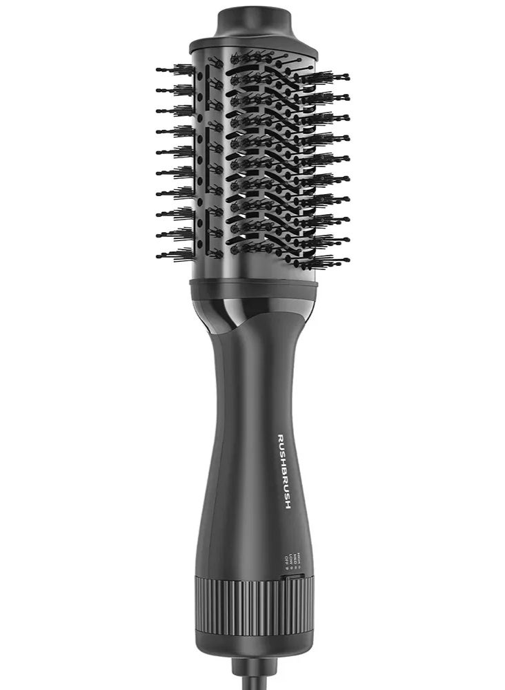Rush Brush 1200W Ceramic V1 Rotating Ionic Hair Styler - Black - Image 1