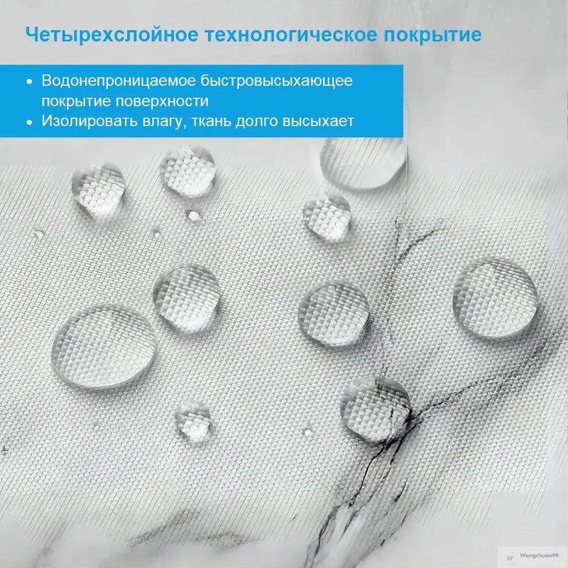 ستارة دش حمام من الفينيل، 180 سم × 180 سم، تصميم مضاد للماء - Image 5