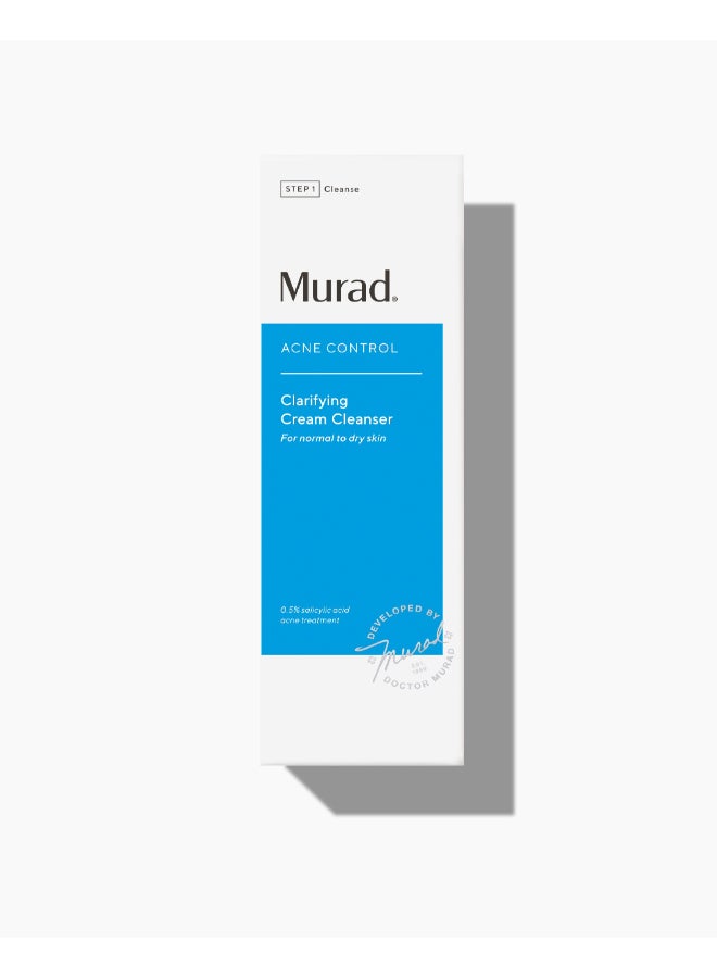 Murad كريم مراد المنظف الواضح 200 مل - تنقية لطيفة لحب الشباب البالغين، حمض الساليسيليك المغلف، غسول كريمي لتخفيف البشرة المعرضة للبقع 200 مل - Image 2