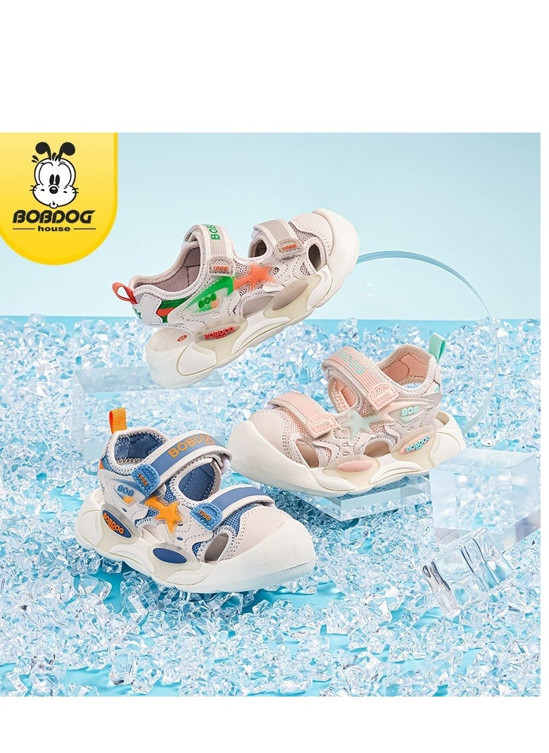 BOBDOG - New Children's Sandals Soft Bottom Baotou Beach Shoes - Image 1
