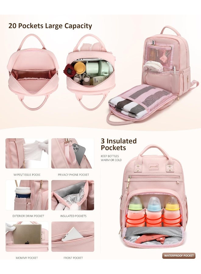 Vegan Leather Diaper Bag Backpack - Image 2
