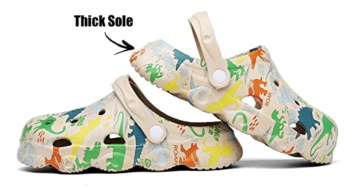 INMINPIN Kids Cute Clogs Cartoon Garden Shoes Boys Girls Slides Slippers Indoor Outdoor Children Water Shower Beach Pool Sandals,Beige A,1-1.5 Big Kids,Kids - Image 5