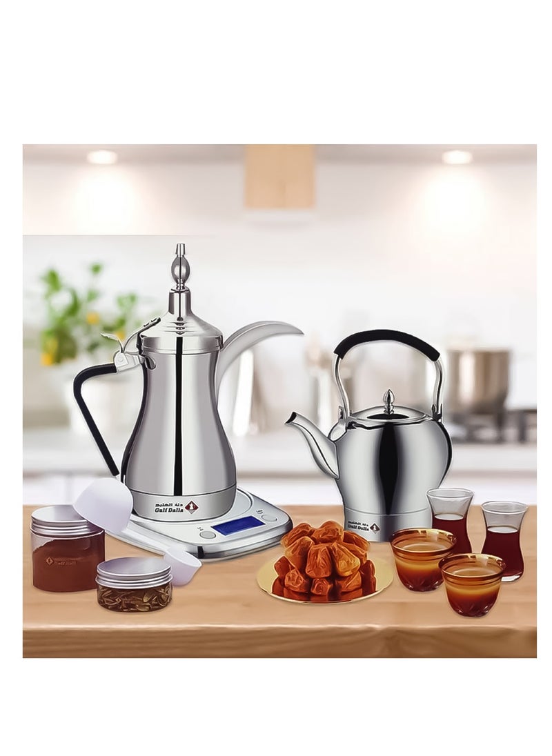 Gulf Dalla 1000 Watt Electric Coffee Maker with 1 Litre Capacity, Gulf Dalla GA-C84849 - Silver  - Image 2
