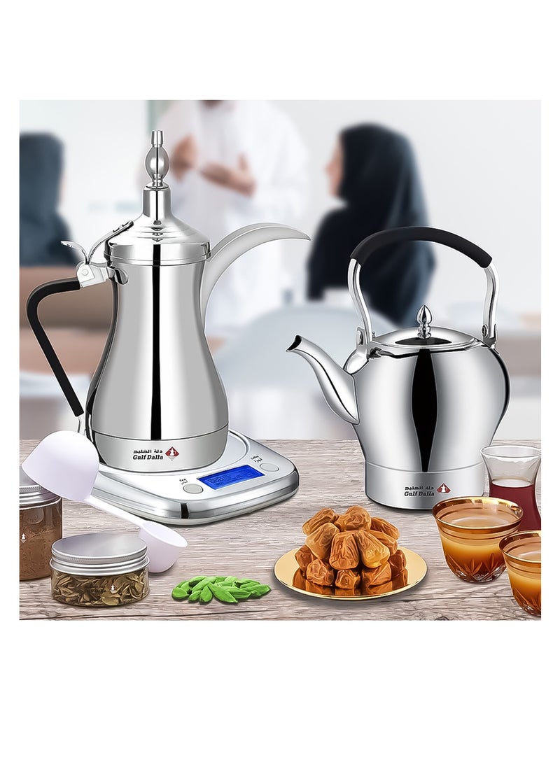 Gulf Dalla 1000 Watt Electric Coffee Maker with 1 Litre Capacity, Gulf Dalla GA-C84849 - Silver  - Image 3