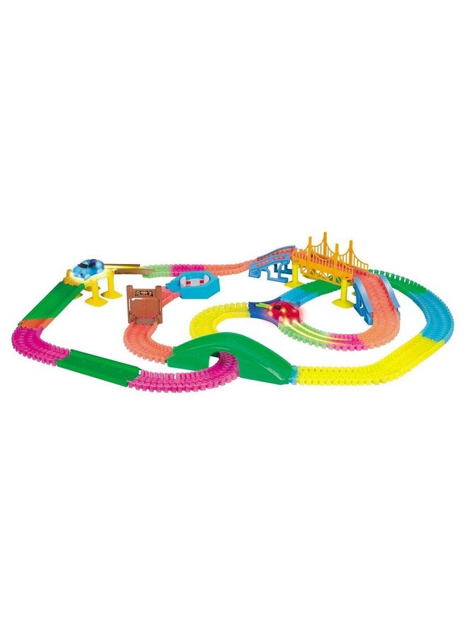 Mindscope Twister Tracks Mega Set Neon Glow In The Dark Flexible Track System With 547 Pieces Over 25 Feet Of Track & Accessories - Image 4