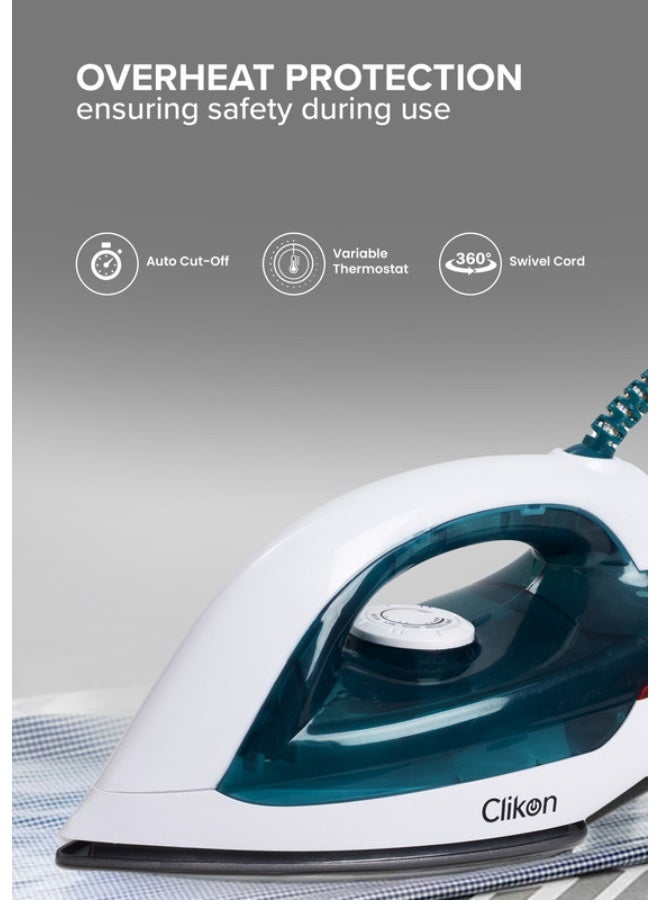 Clikon Dry Iron 1300 W CK4133 White/Blue - Image 3