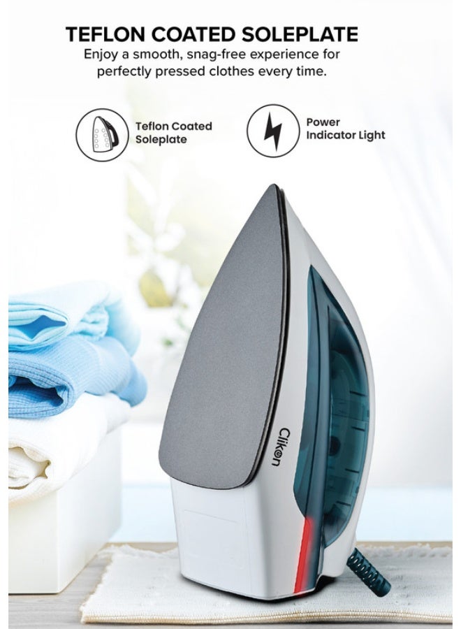 Clikon Dry Iron 1300 W CK4133 White/Blue - Image 2