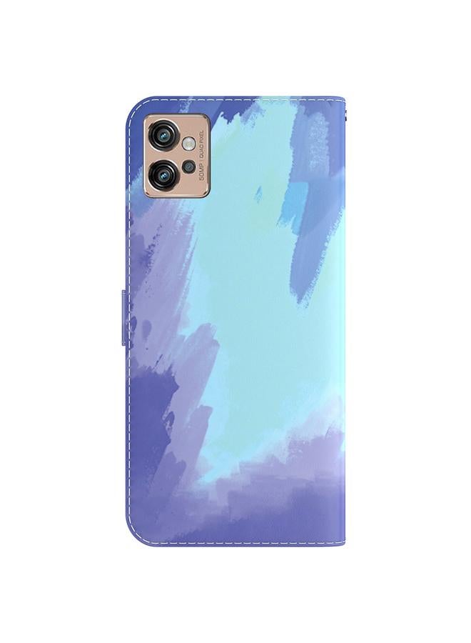 S-TOP Case For Motorola Moto G32 Watercolor Pattern Flip Leather Phone Case - Image 3