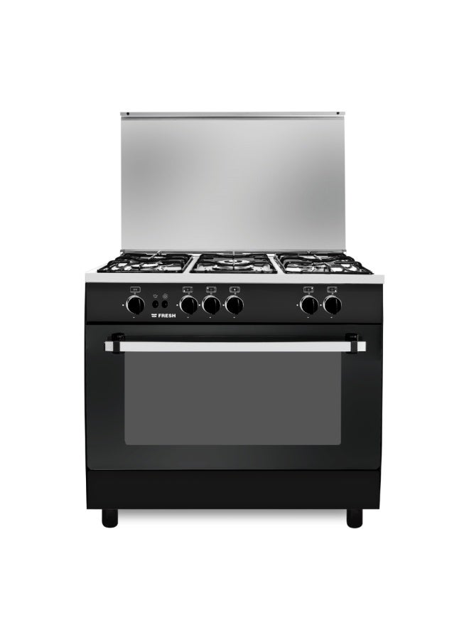 Fresh stove 5 burners Star black 90 cm 20798