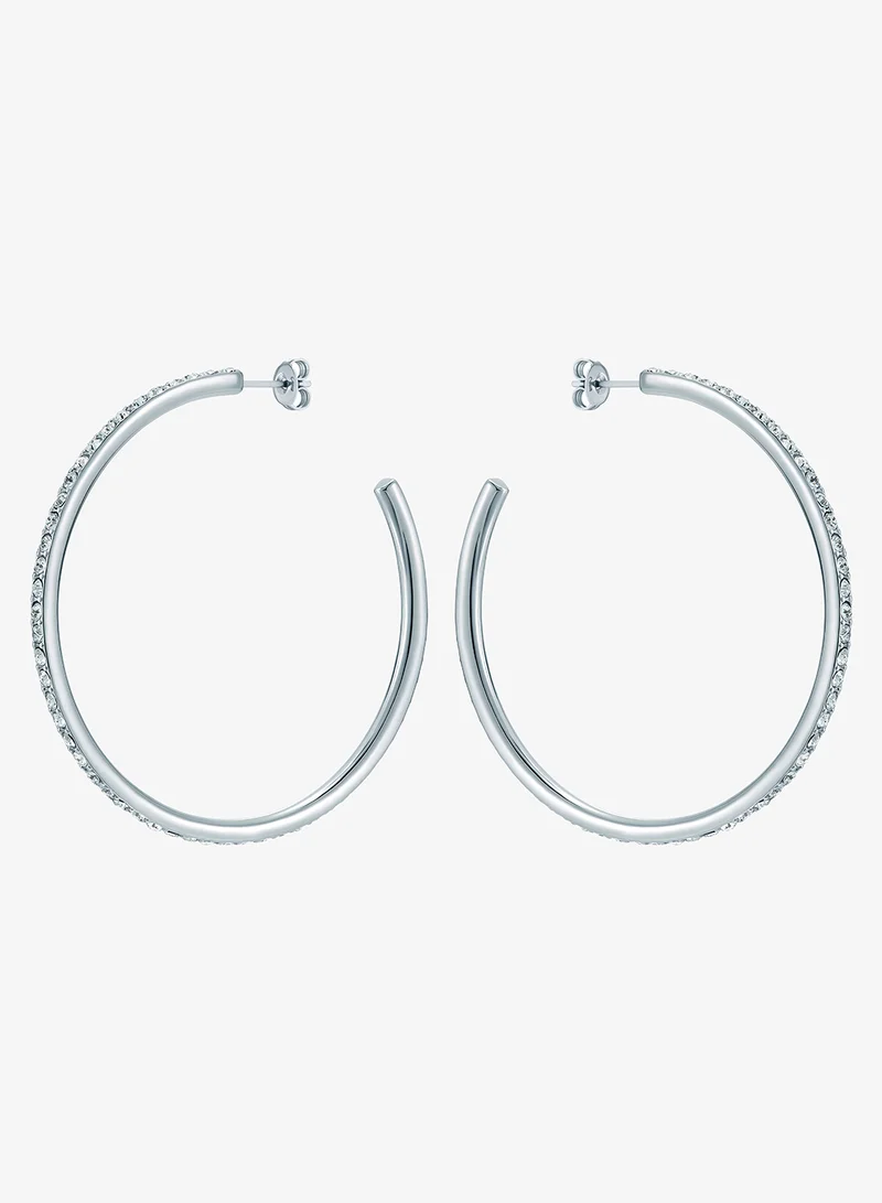 Claire Large Crystal Hoop Earrings