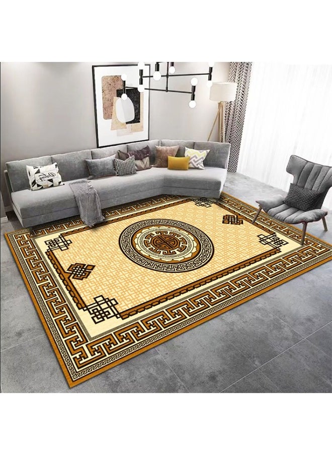 JCB CHIC سجاد غرفة المعيشة بساط غرفة المعيشة ， سجاد منطقة قابل للغسل 200 × 300 سم غير قابل للانزلاق حديث وناعم تجريدي لغرفة المعيشة مدخل غرفة النوم، نمط مطبوع  - Image 1
