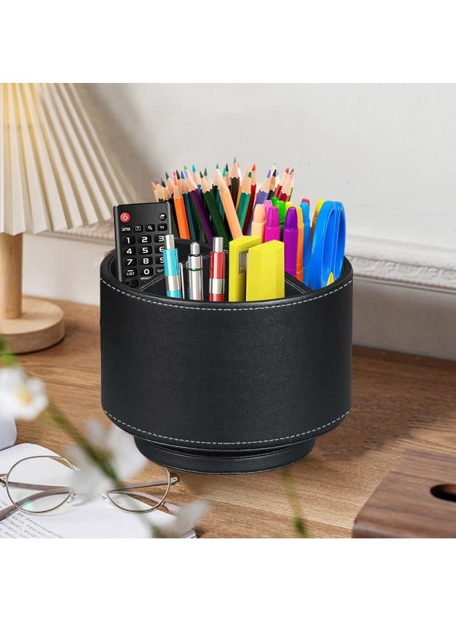 BIBELUN TV Remote Control Holder for Table, 360 Swivel Pen Holder for Desk Organizers and Accessories, Nightstand Organizer Caddy for Media Controllers/Office Supplies, Bedside Decorations for Living Room - Image 2