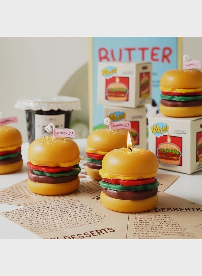 فيانسر شموع مصنوعة يدويًا على شكل همبرغر معطّرة للمنزل تدوم 18 ساعة عطر علاج عطري هدية شمع صويا طبيعي لتخفيف التوتر فاخرة للزفاف للحمام عيد ميلاد يوغا ذكرى سنوية - Image 5
