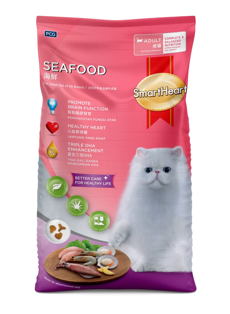 طعام جاف للقطط البالغة بنكهة المأكولات البحرية 7 كجم