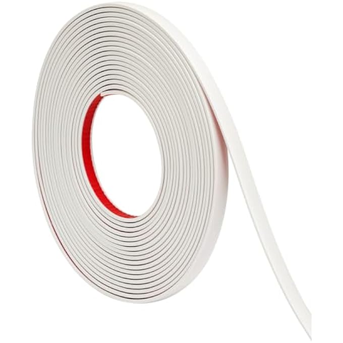 MOULDING TRIM, PEEL AND STICK WATERPROOF MOULDING FOR WALLS EDGES, BORDERS, WINDOW FRAMES, BACKSPLASH TILES, FLEXIBLE AND SELF ADHESIVE TRIM, WHITE(PAINTABLE) 8M - Image 1