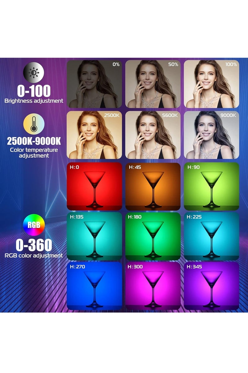 Ulanzi VL119 Handheld Light Wand, 360° RGB LED Video Light for Photography, 2600mAh Rechargeable Tube Light for Video Shooting, 2500-9000K Dimmable Camera Light with LCD - Image 3