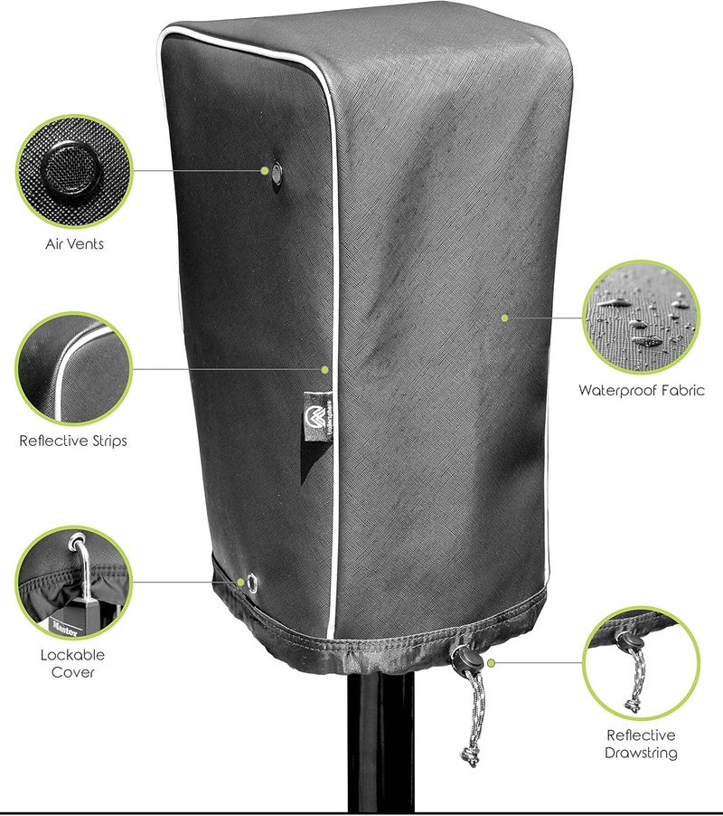 Trailersphere Easy Cover Universal Electric Tongue Jack Protective Cover for Trailer, RV, Camper - Waterproof and Sun Resistant - Image 3