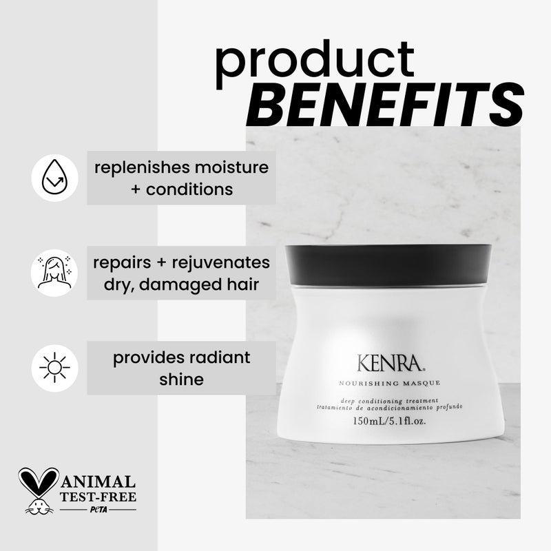 Kenra Professional Nourishing Masque | Deep Conditioning Treatment | Replenishes Moisture & Conditions | Repairs & Rejuvenates Dry, Damaged Hair | Provides Radiant Shine| All Hair Types | 5.1 fl. Oz - Image 2
