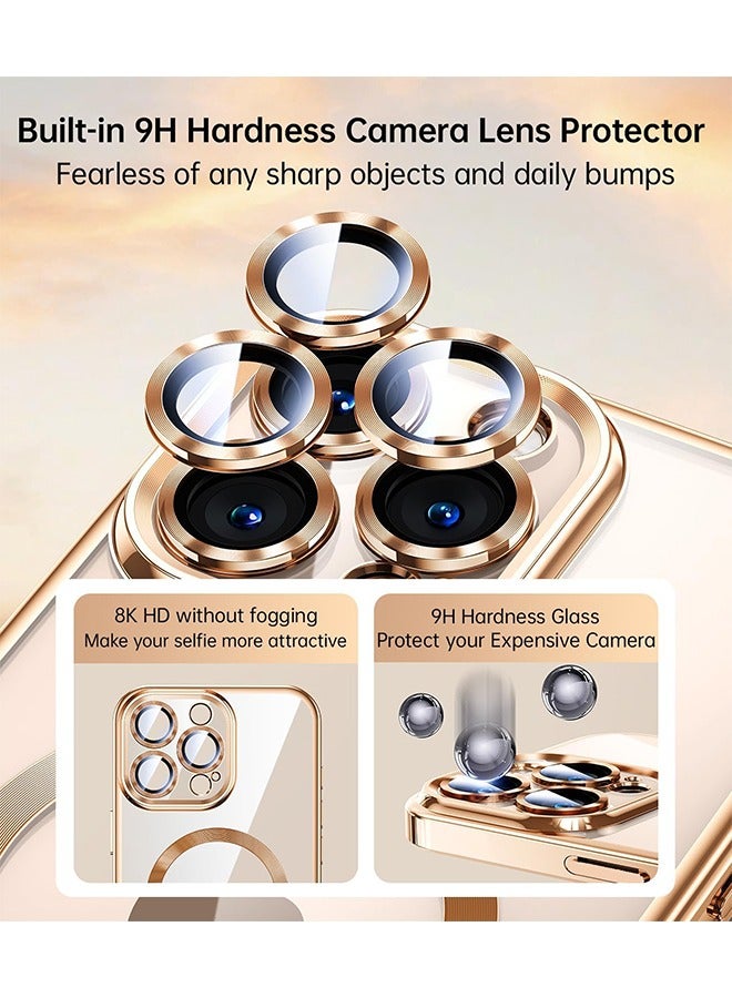 Concretization iPhone 16 Pro Max Case With MagSafe, Strong Magnet, 【Shockproof Thin Cover】 Full Camera Lens Protector, Plating Glossy Yellowing Resistant Shockproof Soft Protective Case Cover, Anti Scratch  Finger - Image 3