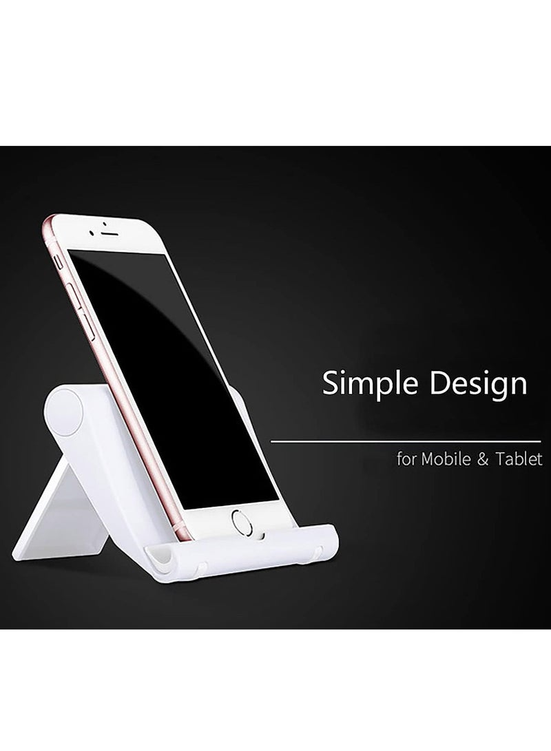 Universal Mobile Phone Stand Foldable and Portable Multi-Angle Table Stand Holder for iPhone, iPad, Smartphone, Tablet, Phablet, E-Reader  Cell Phone Stand for Desk, Foldable Cell Phone Holder Mobile Stand Phone Dock, Adjustable Tablet Stand Holder Compatible with iPhone 12 iPhone 11 Pro Xs X 8 iPad Samsung - Image 1
