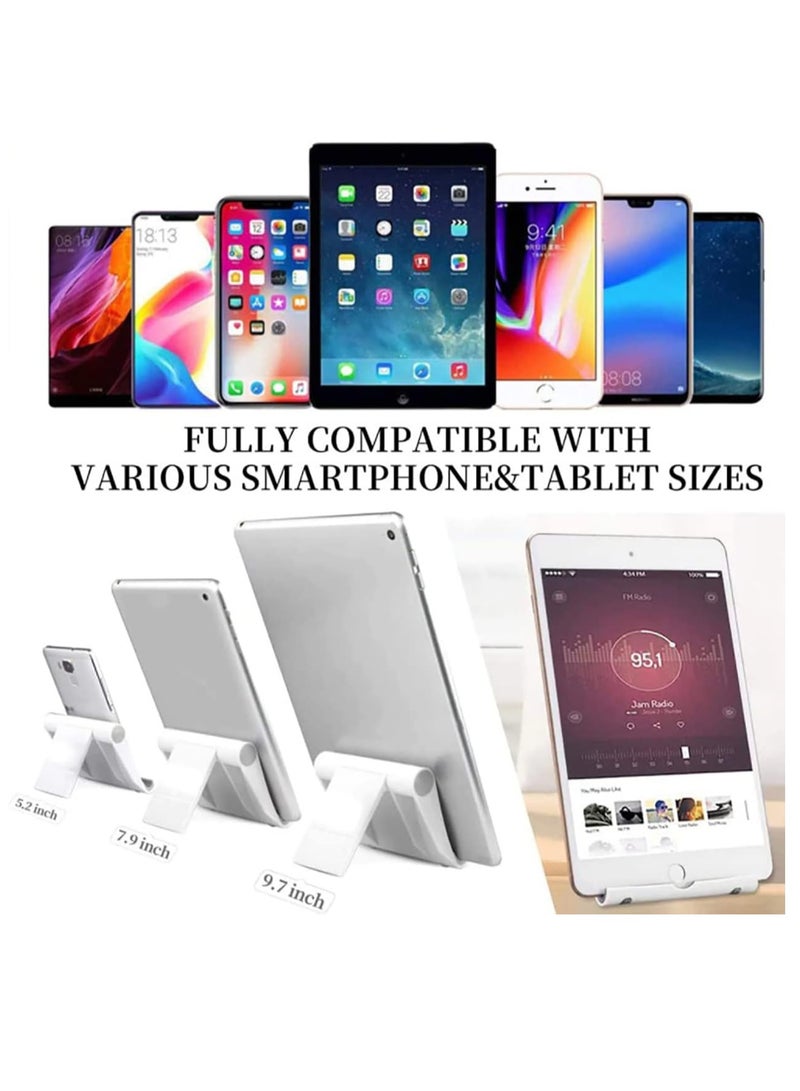 Universal Mobile Phone Stand Foldable and Portable Multi-Angle Table Stand Holder for iPhone, iPad, Smartphone, Tablet, Phablet, E-Reader  Cell Phone Stand for Desk, Foldable Cell Phone Holder Mobile Stand Phone Dock, Adjustable Tablet Stand Holder Compatible with iPhone 12 iPhone 11 Pro Xs X 8 iPad Samsung - Image 2