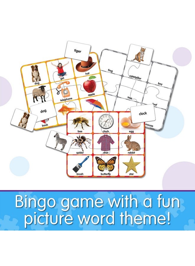 The Learning Journey: Match It! Bingo - Picture Word - Reading Game for Preschool and Kindergarten 36 Picture Word Cards, 9.5" H x 8" W x 0.1" D - Image 2