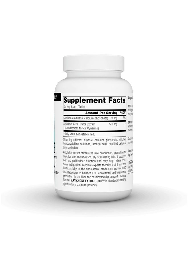Source Naturals Artichoke Extract 500mg, 180 Tablets - Image 2