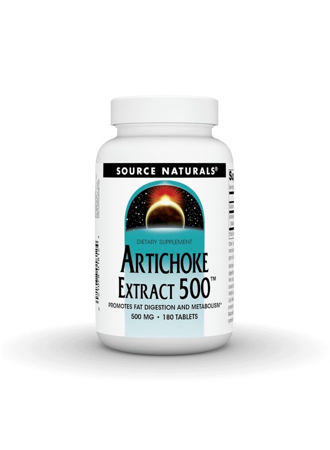 Source Naturals Artichoke Extract 500mg, 180 Tablets - Image 1