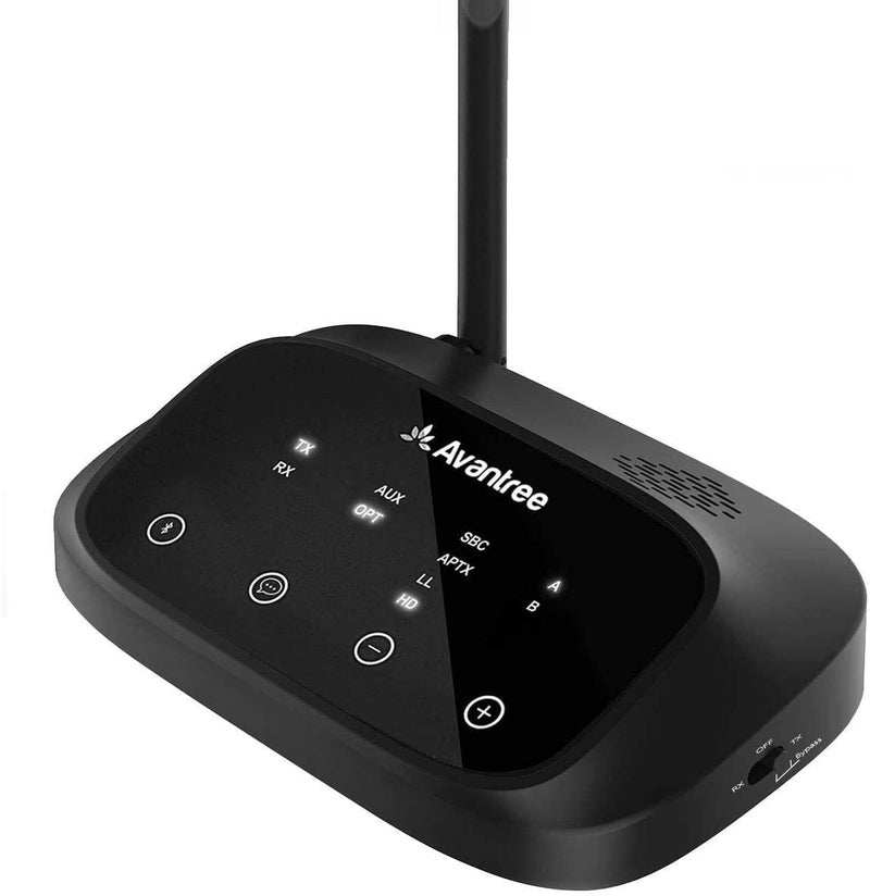 Avantree Oasis Plus - Bluetooth Transmitter & Receiver for TV, Easy to Install, Soundbar PassThrough, aptX Low Latency & HD Audio Adapter for 2 Headphones - Image 1